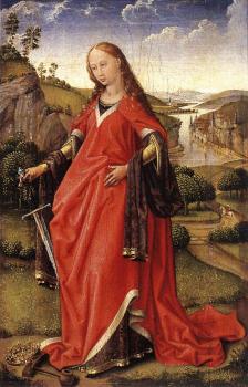 羅吉爾 凡 德 韋登 Madonna and St Catherine of Alexandria-Diptych right 羅吉爾 凡 德 韋登 Madonna and St Catherine of Alexandria-Diptych right